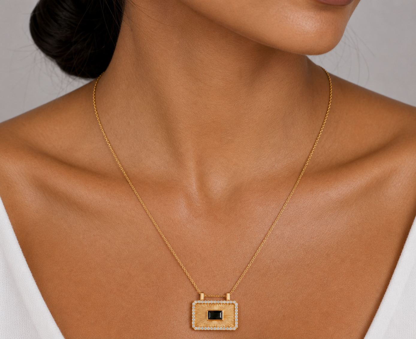 East-West Rectangle Necklace Large